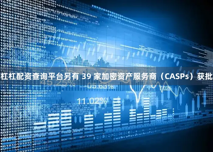 杠杠配资查询平台另有 39 家加密资产服务商（CASPs）获批